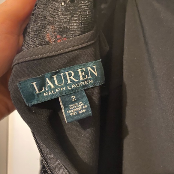 Ralph Lauren Lace Sleeve Black Dress - Picture 4 of 6